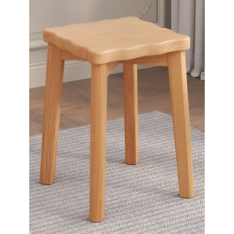 

Бытовая штабелируемая мягкая сумка-скамья для гостиной, деревянный низкий табурет, простой современный массив дерева