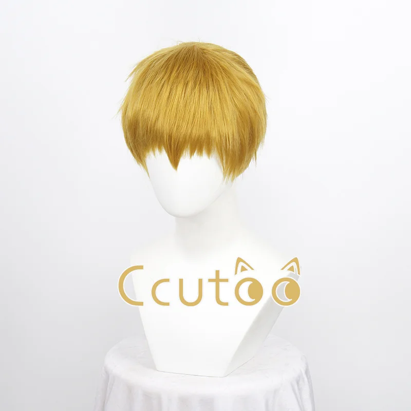 Anime Mob Psycho 100 Arataka Reigen Cosplay Wig Short Heat Resistant Synthetic Hair Halloween Party Role Play Wigs +Wig Cap