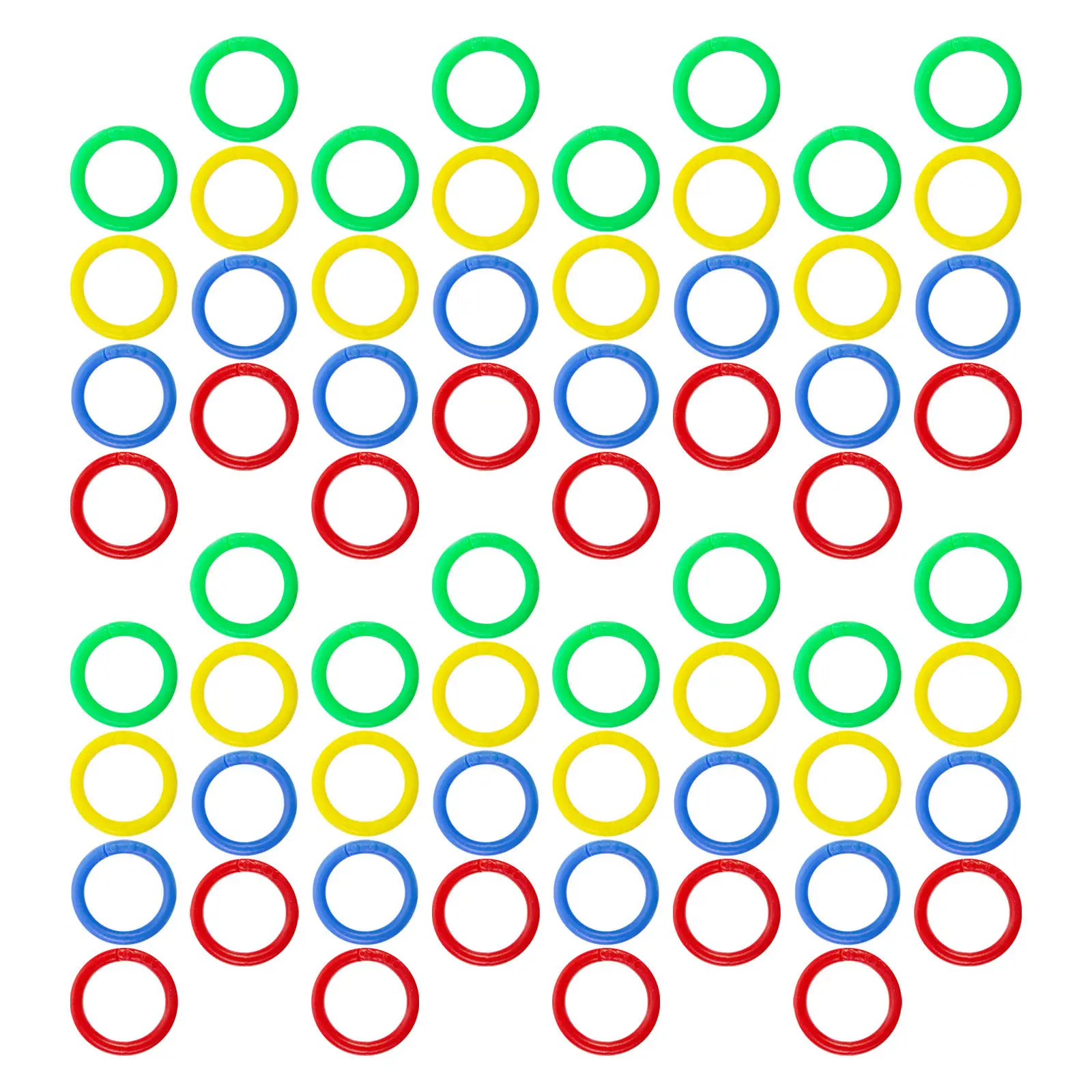 100Pcs Plastic Binding Rings Colored Loose Leaf Book Rings for Journals Flashcards Office School DIY Craft Binder Hoops