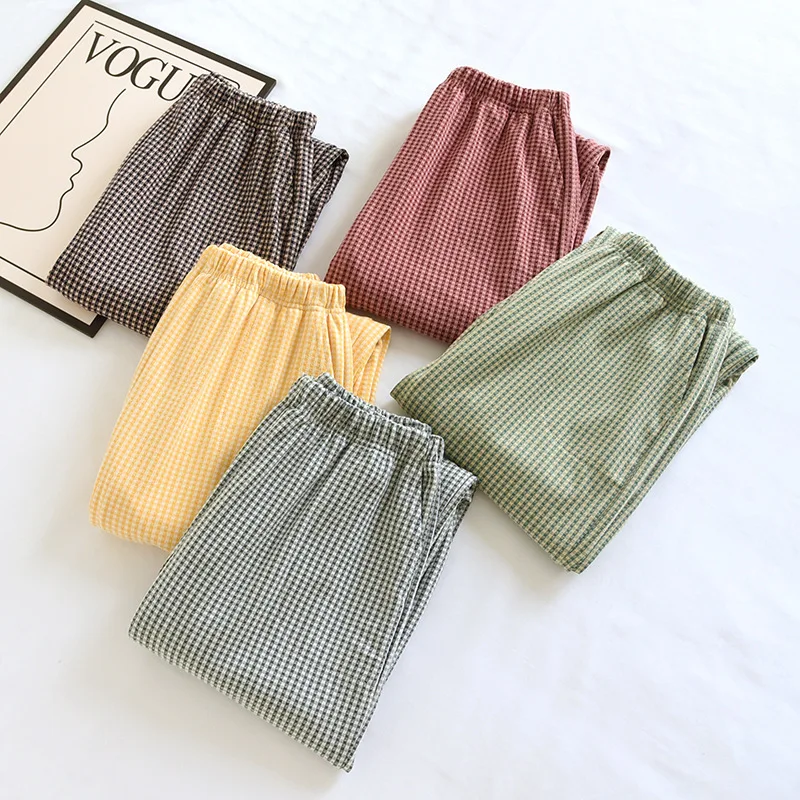 

Spring 2026 New Women's Plaid Pajama Pants High Waist Fit Plus Size M-XXL Warm Soft Comfortable Home Loungewear Casual Pants