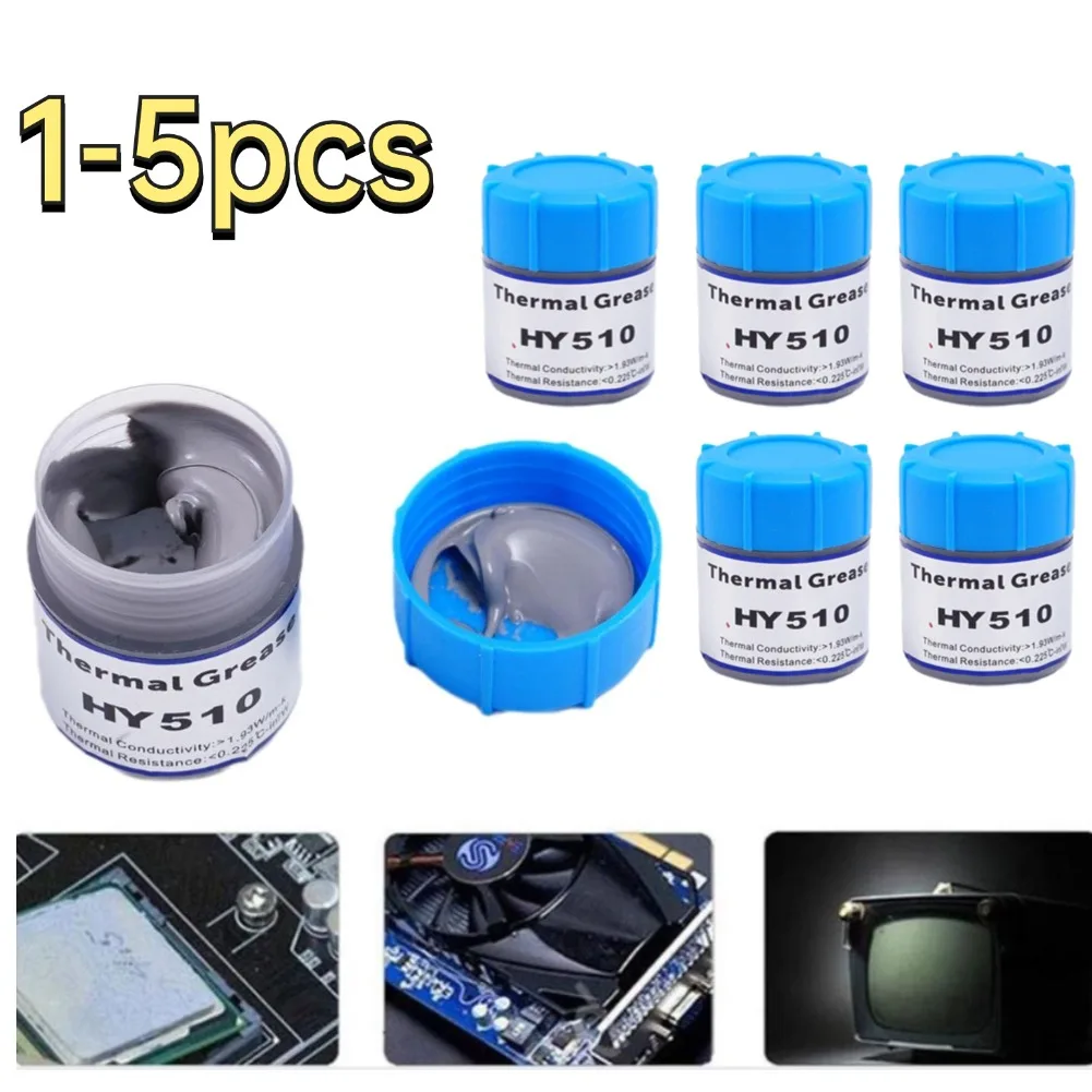 1-5pcs 10g HY510 Silicone Thermal Paste CPU Thermal Paste For Conductive Grease Heatsink CPU GPU Chipset Notebook Computer