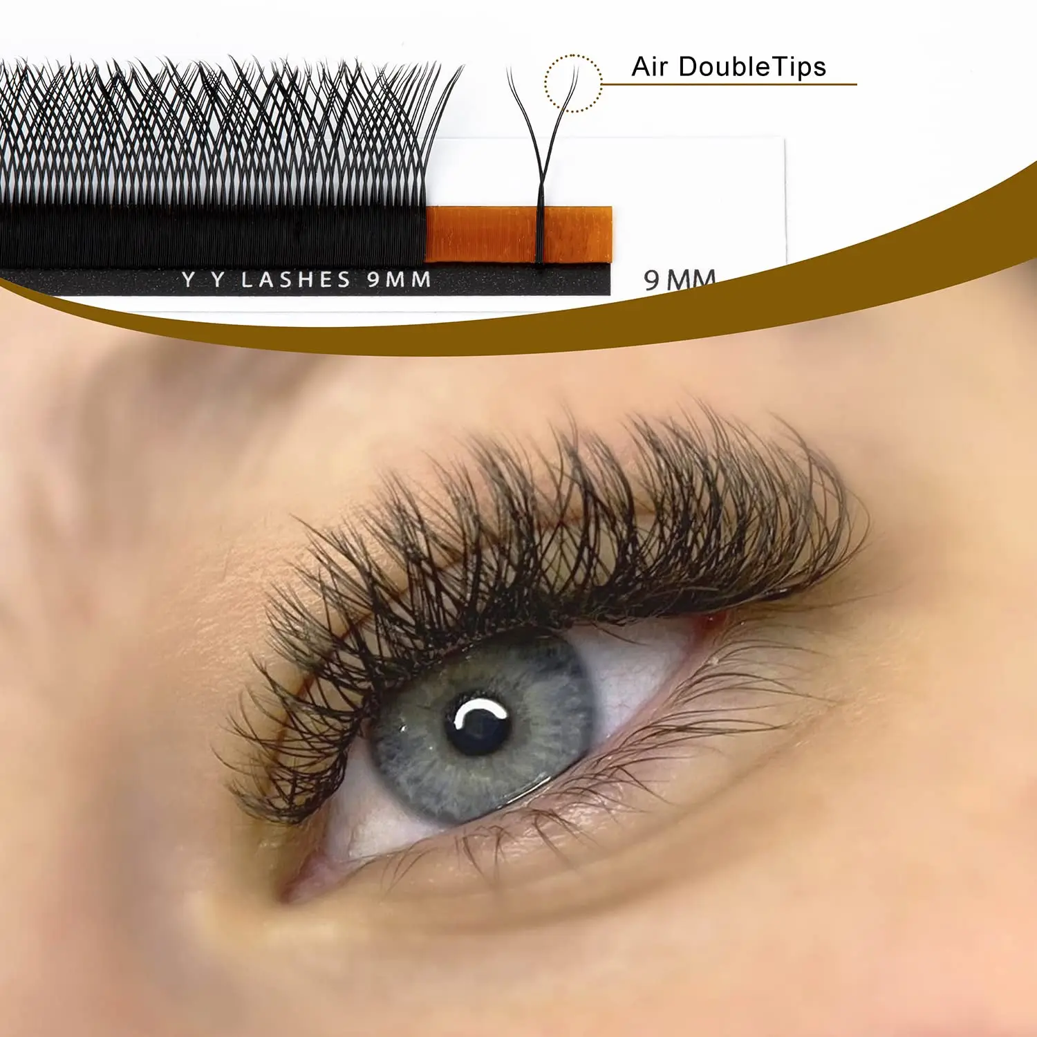 AILAISHI Hot Selling YY Shape Eyelash Extensions Premade Volume Fans Natural Soft Lashes Comfortable False Eyelashes