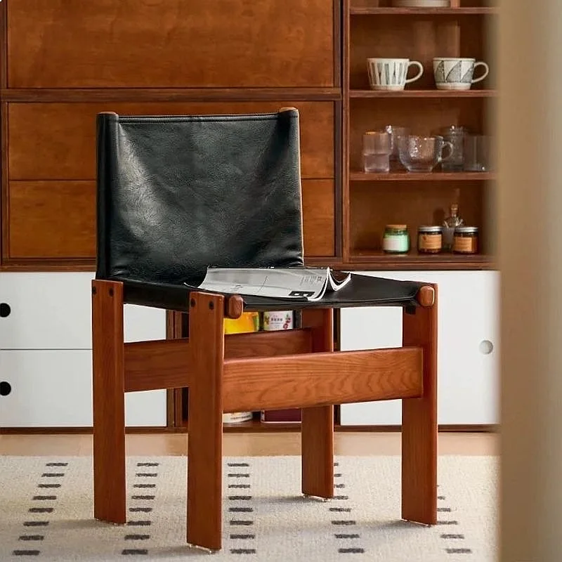 

Nordic Lightweight Wooden Dining Chairs Luxury Modular Desk Chair for Living Room