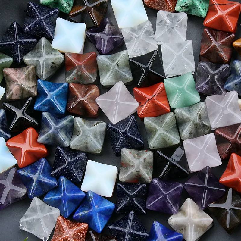 Naturstein Mini-Merkaba-Stern Schutz- und Meditationsgenerator Reiki-Heilkristalle Dekoration 1 Stück – Detail 6