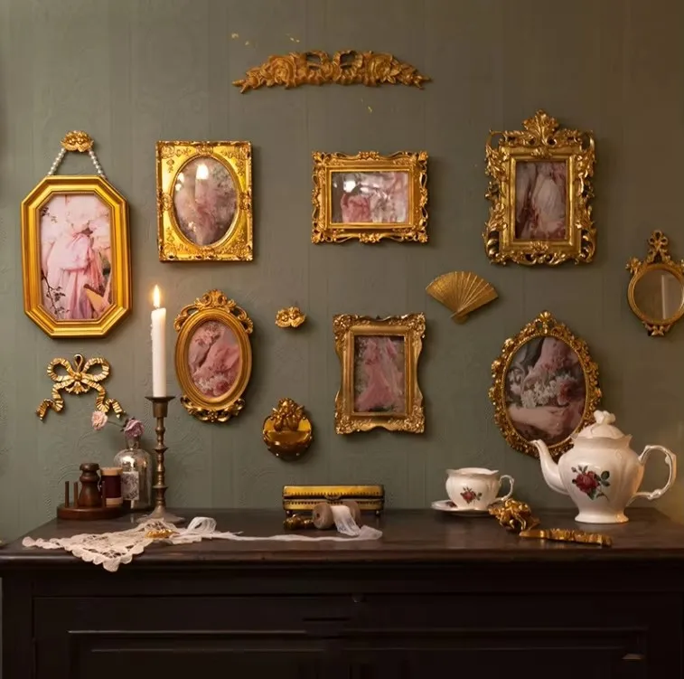 Europäischen Vintage Künstlerische Palast Relief Bild Foto Rahmen Harz Wandbild Handwerk Hause Wohnzimmer Wand Hängen Malerei Dekor