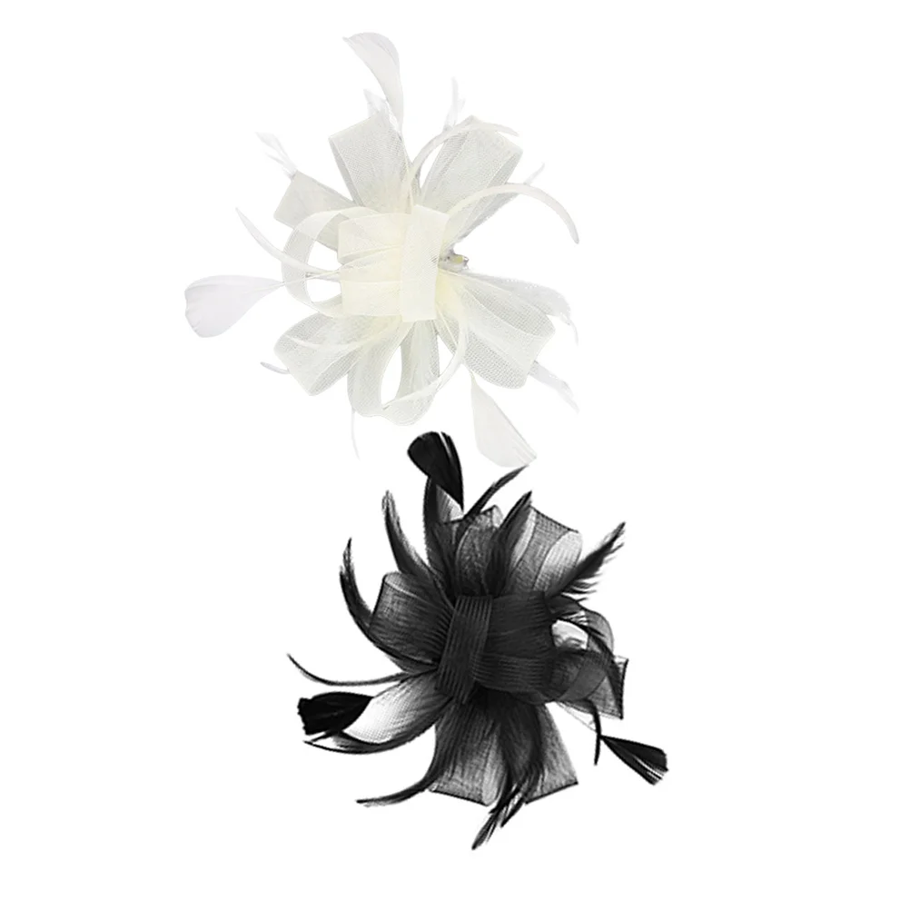 

2pcs Hair Accessories Vintage Fascinators Women Tea Party Headpiece Bride Wedding Clip nament Glamorous