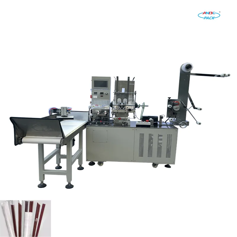 ANBO Automatic Pneumatic Pen Packaging Machine with Counting & Boxing Functions Plastic Bags Long Service Life