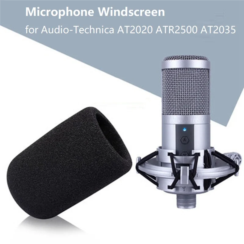 AAAEL-1PC Microphone Cover Foam Wind Screen Cover Filter For Audio Technica AT2020 ATR2500 AT2035 And Other Large Microphones