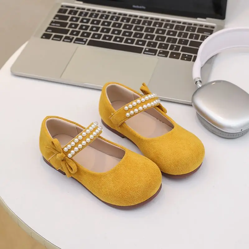 

2026, весенне-осеннее Новое поступление, детские туфли на плоской подошве для девочек, обувь принцессы в британском стиле на мягкой подошве для детей, модная обувь