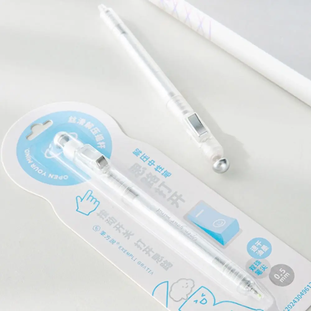 Creative 0.5mm Relax Switch Pen Smooth Writing Anti-Anxiety Fidget Clicker Gel Pen Study Tool for Exam Prep