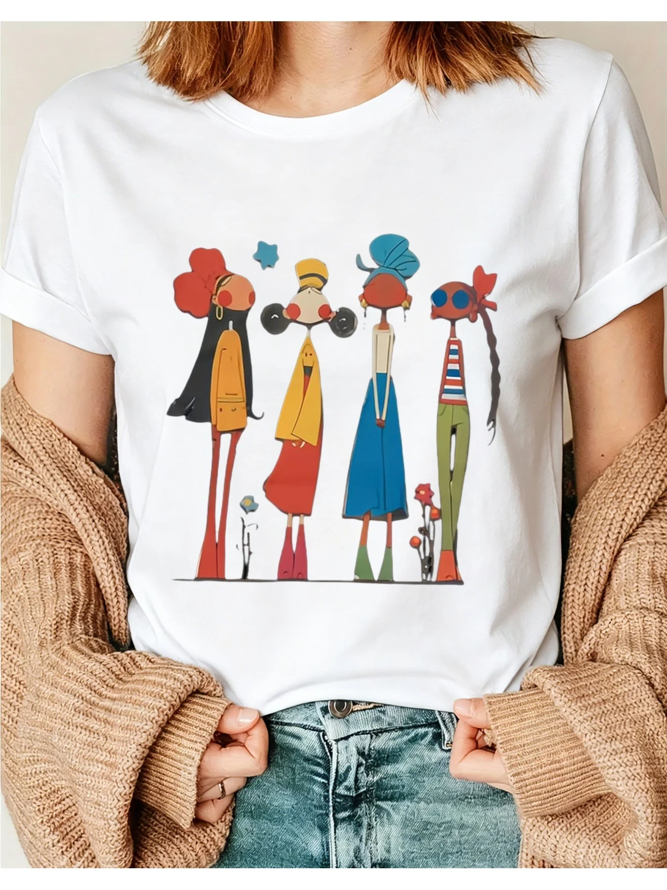 Art Wowomens Summer Casual Short Sleeve T-Shirt Wowomens Fashion Printed Short Sleeve Top 01 Round Neck Short Sleeve Top Suitable for All Seasons Casual and Versatile