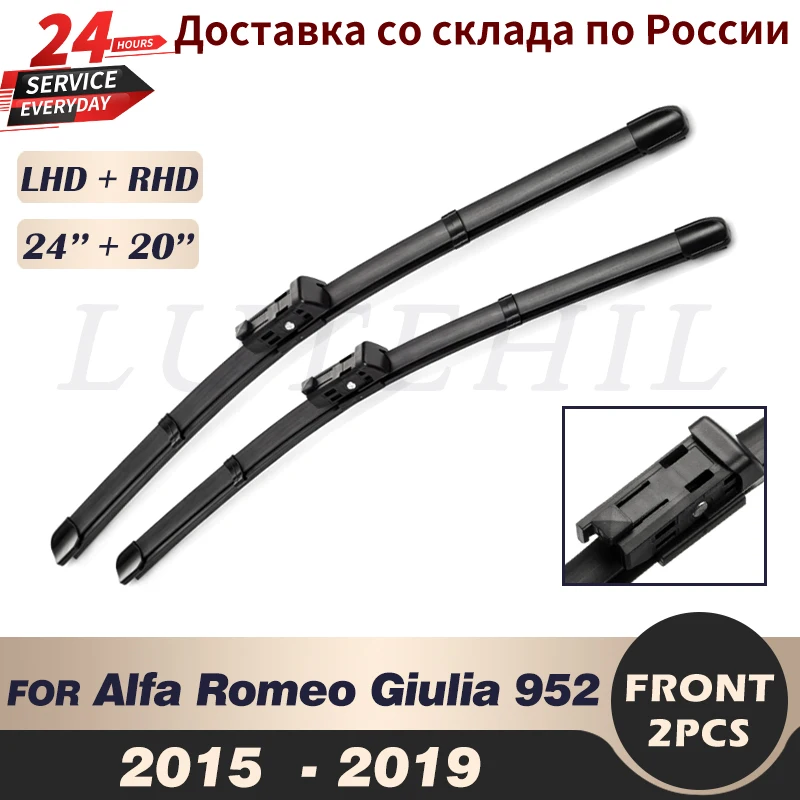 

Wiper Front Wiper Blades For Alfa Romeo Giulia 952 2015 2016 2017 2018 2019 Windshield Windscreen Front Window 24''+18''