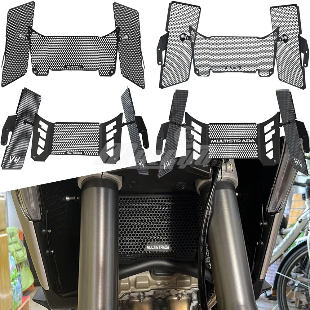 

For Ducati Multistrada V4 V4S V4 S Sport/Pikes Peak/Rally/RS 2021 2022 2023 2024 2025 2026 Aluminum Radiator Grille Guard Covers