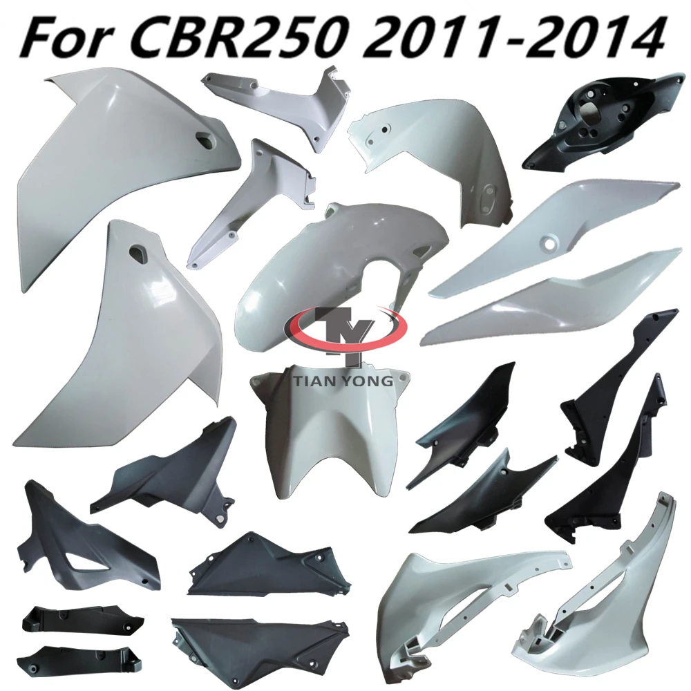 For CBR250RR 2011-2012-2013-2014 CBR 250 RR CBR250 Motorcycle Unpainted Bodywork Fairing Components ABS Injection Plastic parts
