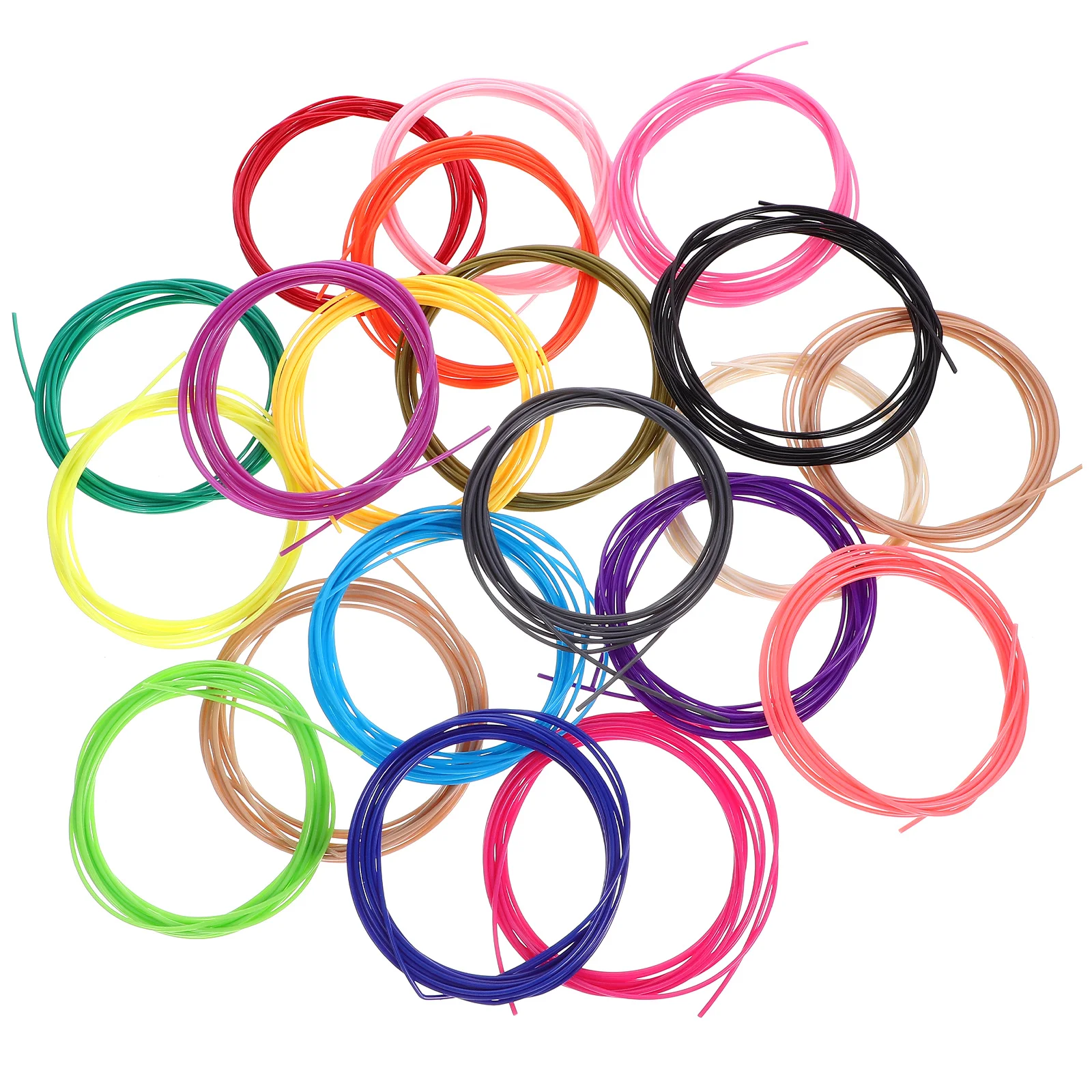 20 Rolls Filament Professional High Toughness No Warping 3D Printer Supply Printing Accessory Filament 3D Printing