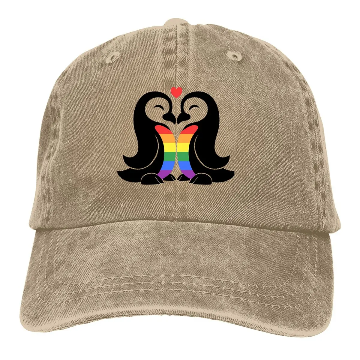 Penguin Multicolor Hat Peaked Women's Cap LGBT Personalized Visor Protection Hats