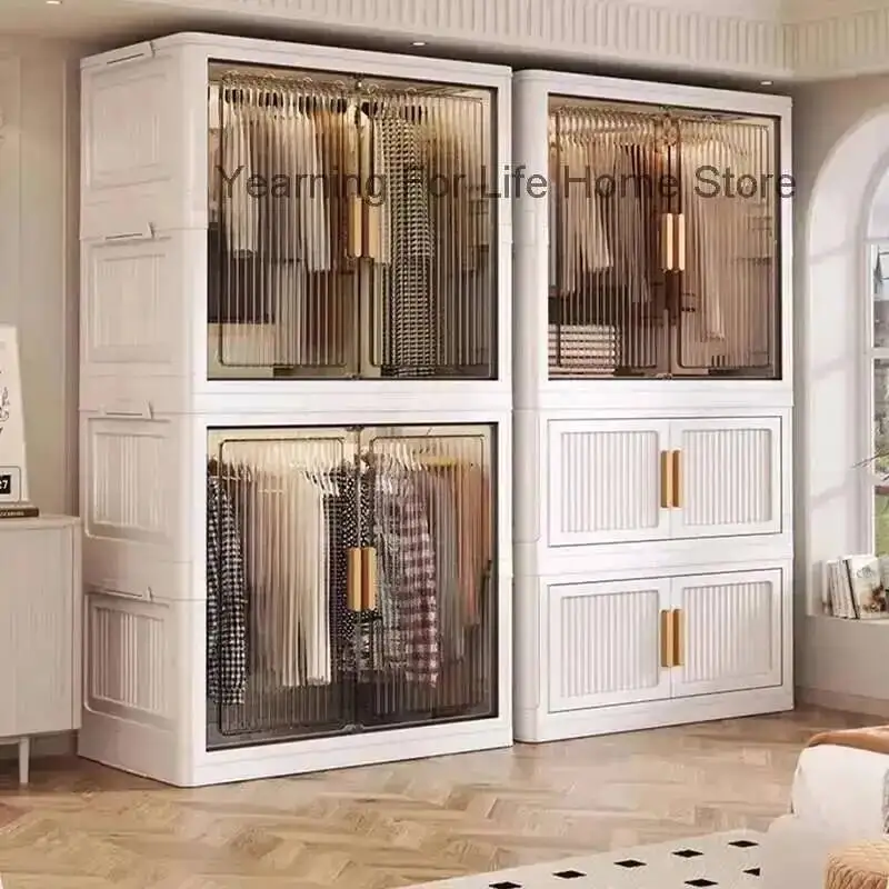 

Clothes Foldable Open Closet Organizer Bedroom Partitions Wardrobe Living Room Shelves Display Guarda Roupa Furniture For Room