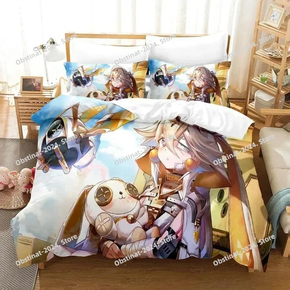 

3D Game Tower of Fantasy Anime Bedding Set Printed Bed Set With Pillowcase Bed Duvet Cover Single Double Queen Super King Size