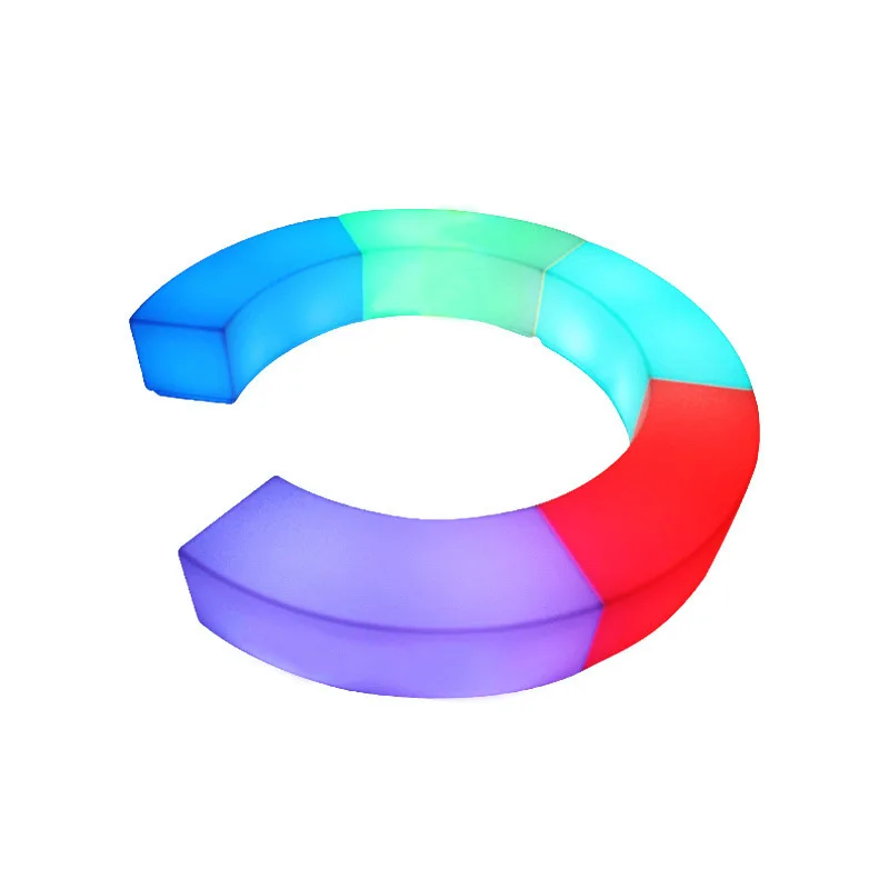 LED luminous furniture, colorful curved stool, shopping mall rest KTV outdoor waterproof strip, personalized bar chair