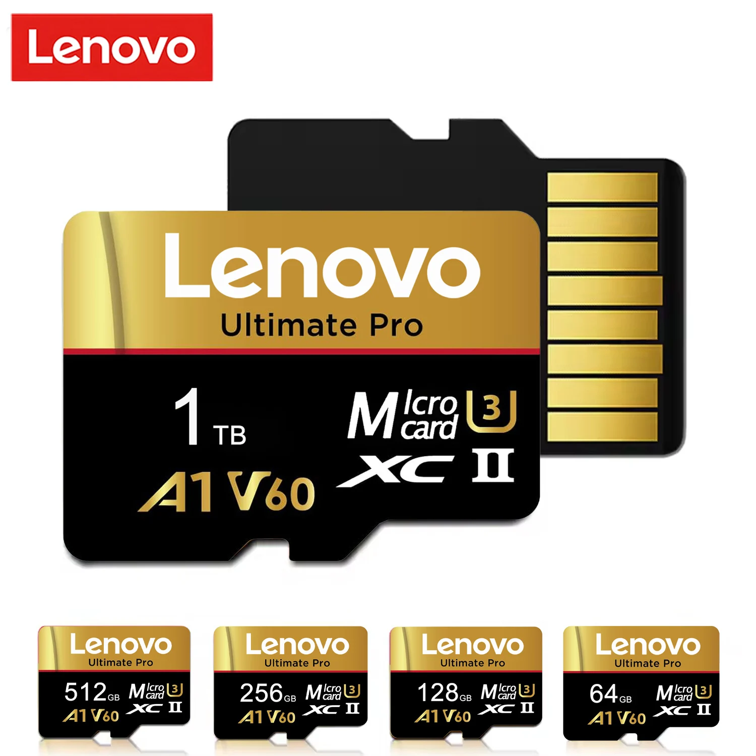 

Lenovo SD Card U3 V30 High Speed Memory Card 128GB 256GB 512GB MicroSD A2 Class10 TF Flash Cards for Smartphone/Tablet/Camera