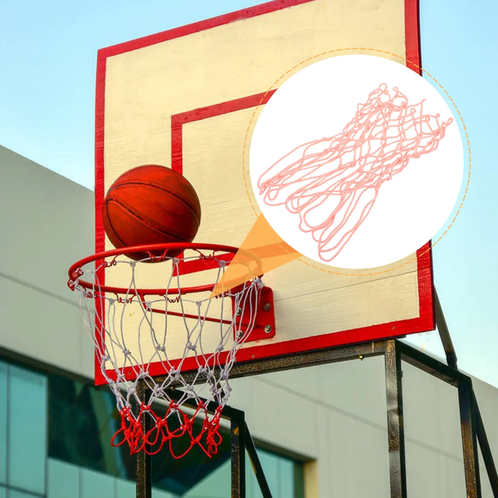 شبكة كرة سلة متوهجة في الظلام، بديل متين للاستخدام الخارجي لحقيبة شبكية بإطار طوق، رياضات الفريق الليلي المحمولة