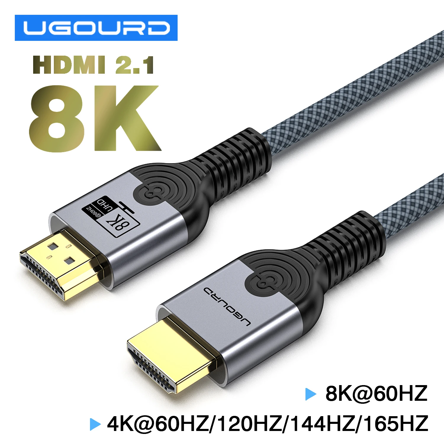 

UGOURD 8K HDMI Cable High Speed 48Gbps HDMI2.1 Dynamic HDR 8K/60Hz 4K/120Hz UHD Ultra high definition video Cable 3m 5m for HDTV