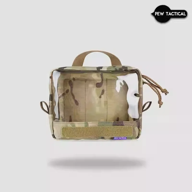 

PEW TACTICAL Visual Organizing and Storage Bag, Miscellaneous Bag, PET Material Transparent Window Back Hook OT29