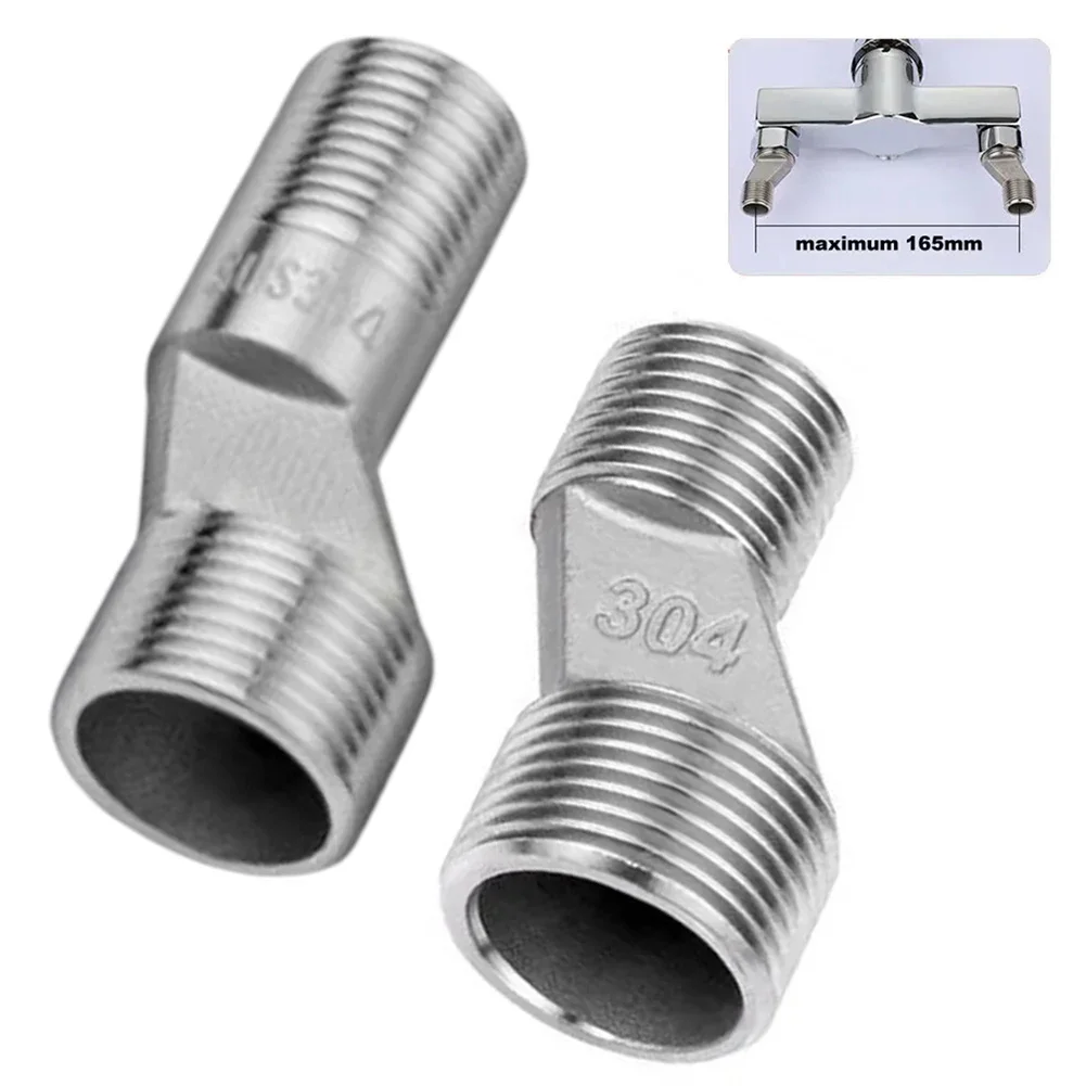 Grifo ajustable de pie curvado en ángulo, adaptador de grifo de esquina de tornillo excéntrico, accesorios de ducha de baño, 2 piezas, 40 grados