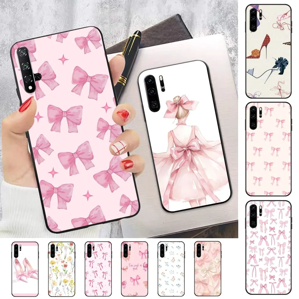 Wildflower 3D Girls Bow High Heels Phone Case For Huawei P 8 9 10 20 30 40 50 Pro Lite Psmart Honor 10 Lite 70 Mate 20lite