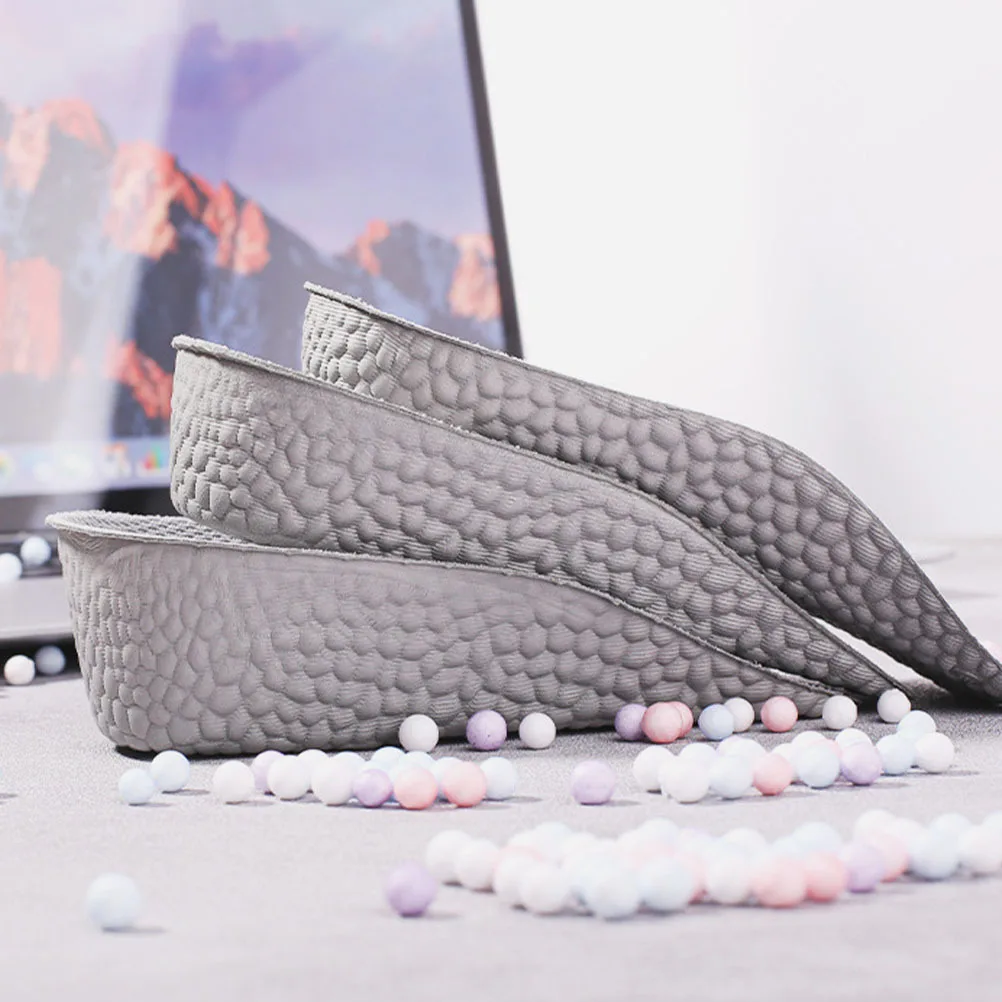 

2pcs Invisible Height Increase Insoles Shock-Absorbing Shoe Cushions Breathable Arch Support Foot Pads For Daily Walking Sports