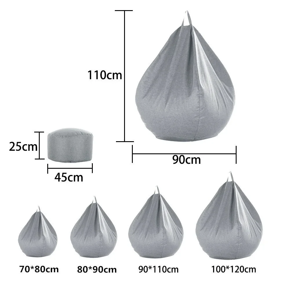 Juste de canapé paresseux sans remplissage, siège de chaise longue confortable, pouf pouf, housse de chaise pour salon, grand et petit, 1 pièce