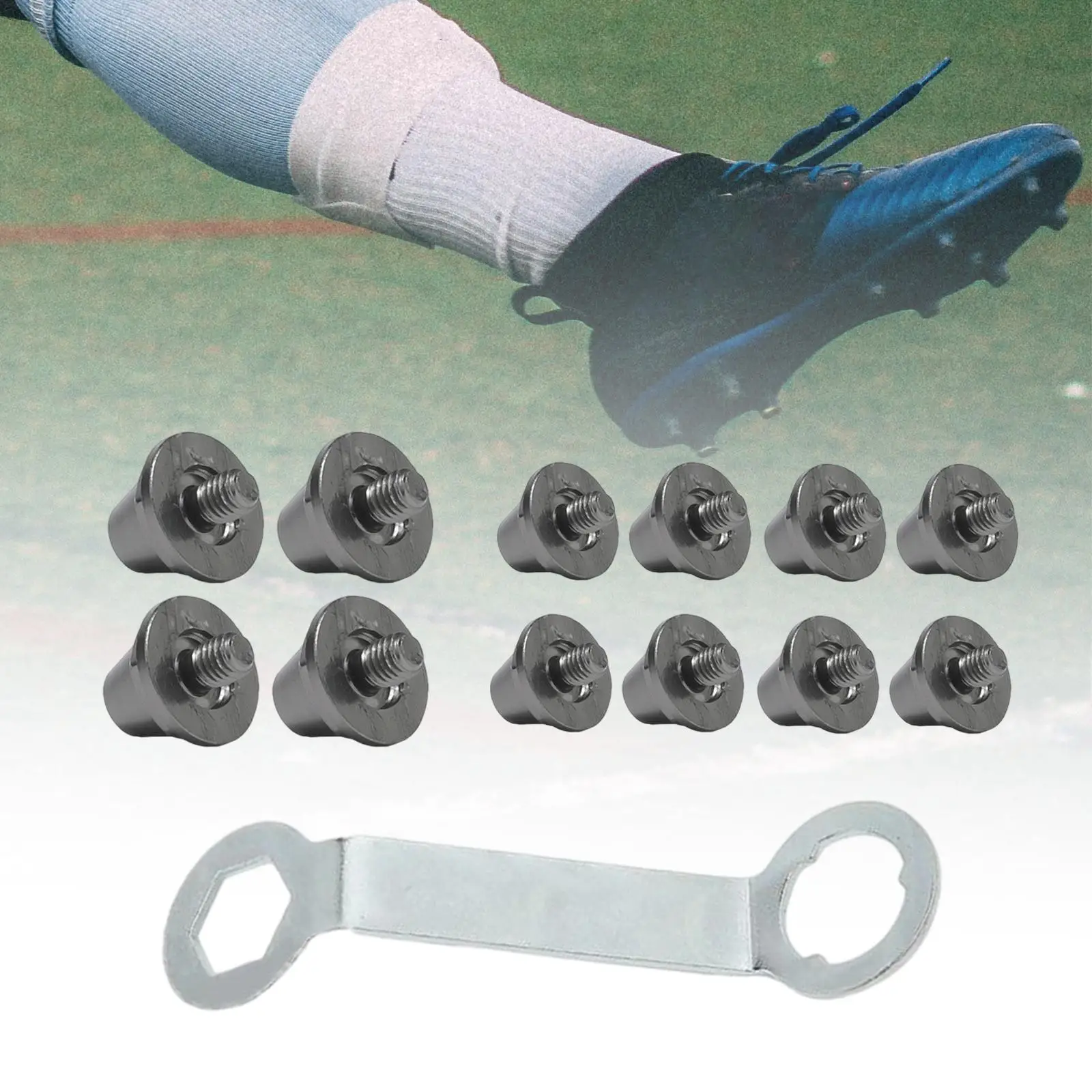 

Football Boot Studs Replacement Aluminum Alloy M5 Threaded Non Slip Soccer Cleats Spikes for Football Packs Training