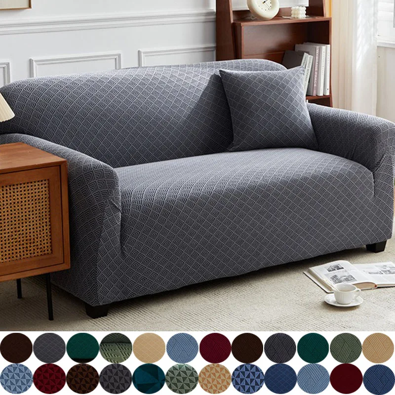

1PC Knitted Elastic Sofa Cover 1/2/3/4/5 Seater Couch Cover Sofa Covers Versatile Furniture Protection Slipcover for Living Room