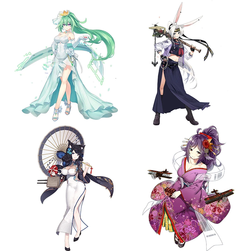 Três ratels cyx15 azur lane ijn fuso anime adesivo para carro bicicleta motocicleta portátil adesivos de parede para gabinete gamer