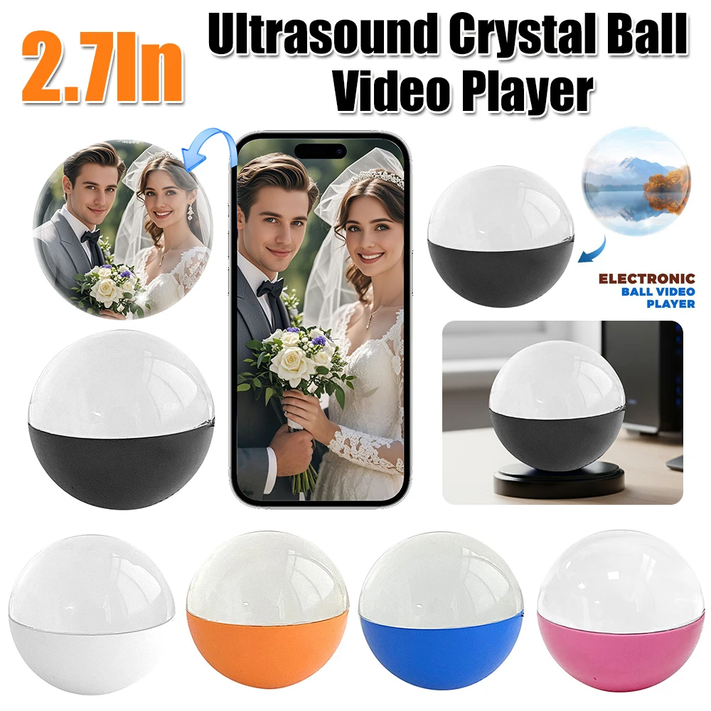 

2,7-дюймовый ультразвуковой видеоплеер с хрустальным шаром, WIFI, 3D-память, электронный дисплей, кристаллический шар с памятью, загружаемые видео и фотографии