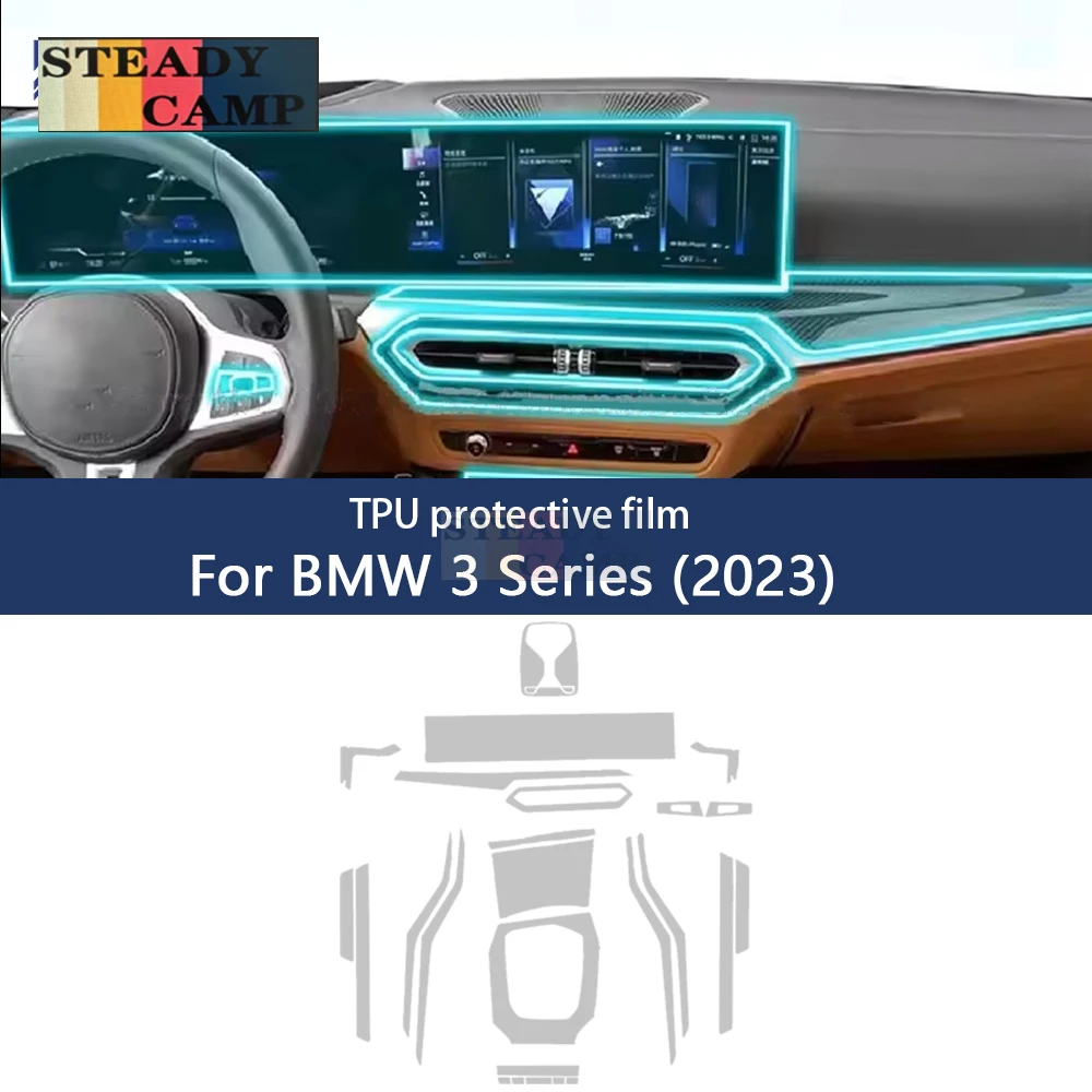 

TPU Protective Film for BMW G20 G21 Series 3 2023 Car Interior Center Console Transparent Anti-scratch Repair Accessories