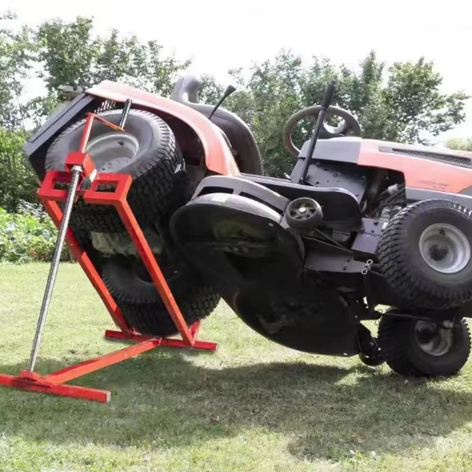 Lawn mower grass machine screw jack, hand-crank screw side lift, maintenance bracket, foldable lift, garden machinery, garden