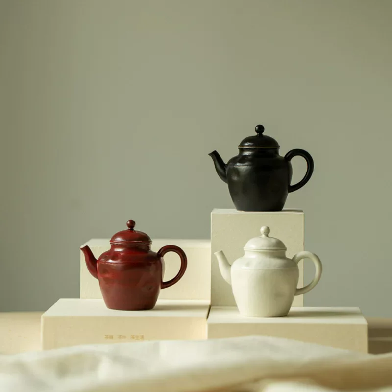 150ml Japanese Fenyin Yin Hawthorn Red Teapot Ancient Small White Pot Household Tea Brewing Kettle Cafes Accessories Decoration