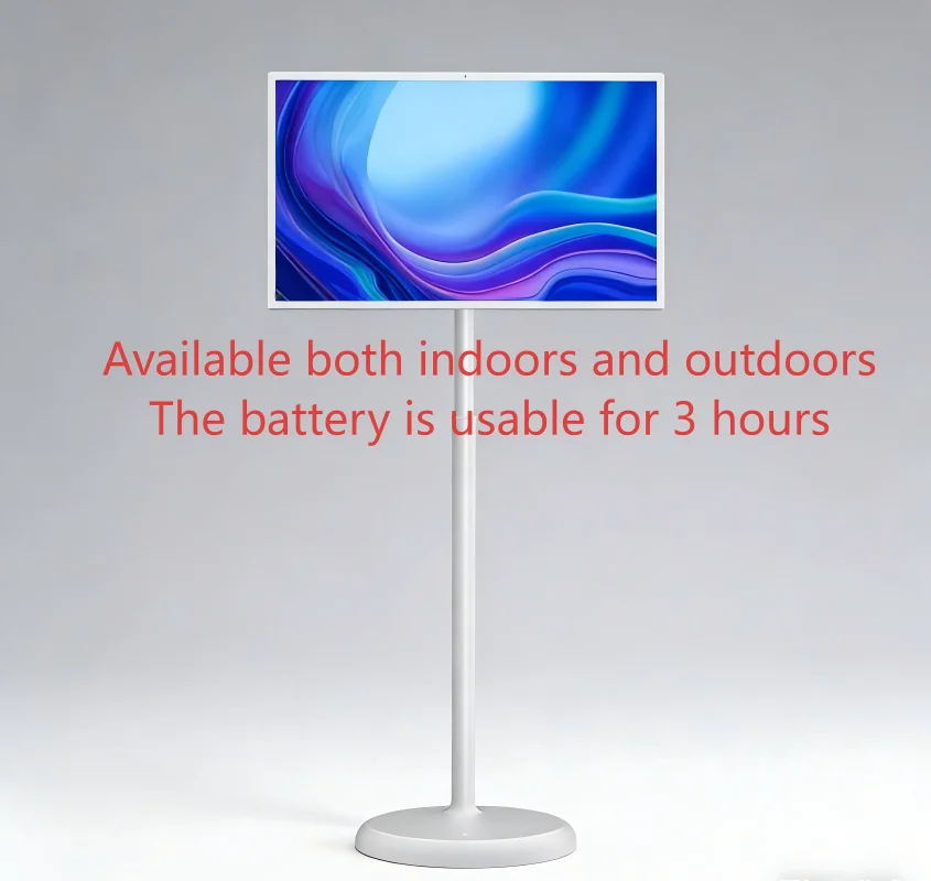 

Портативный телевизор 32 дюйма, Android 13, LED-монитор с 10-точечным сенсорным экраном для использования в розничных магазинах и лифтах