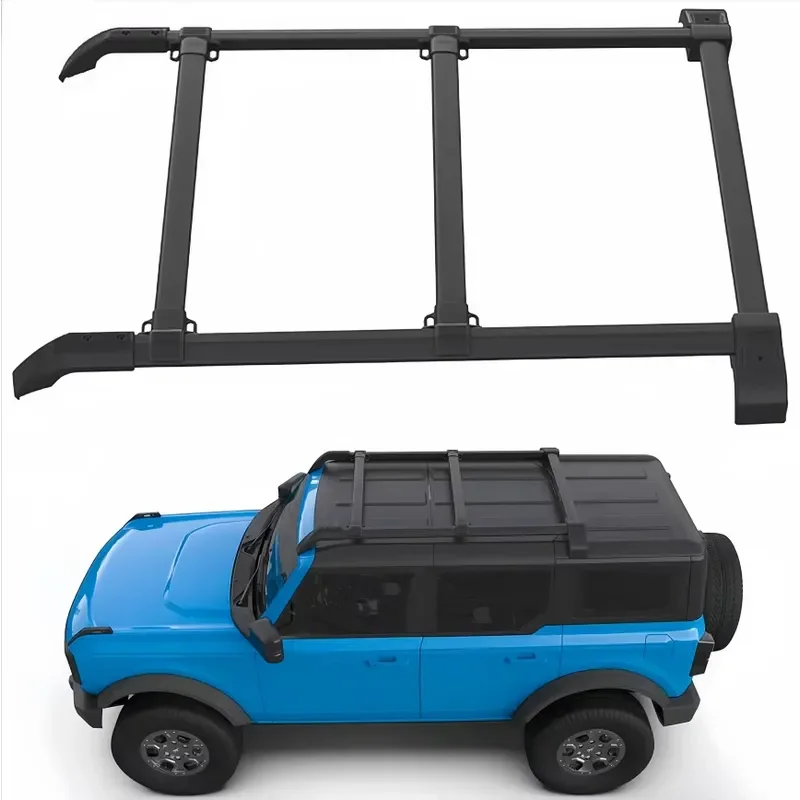 5PCS Roof Rack Cross Bars Kit for Ford Bronco 2021-2026 2 Door 4 Door Hardtop Cargo Carrier Luggage Rails