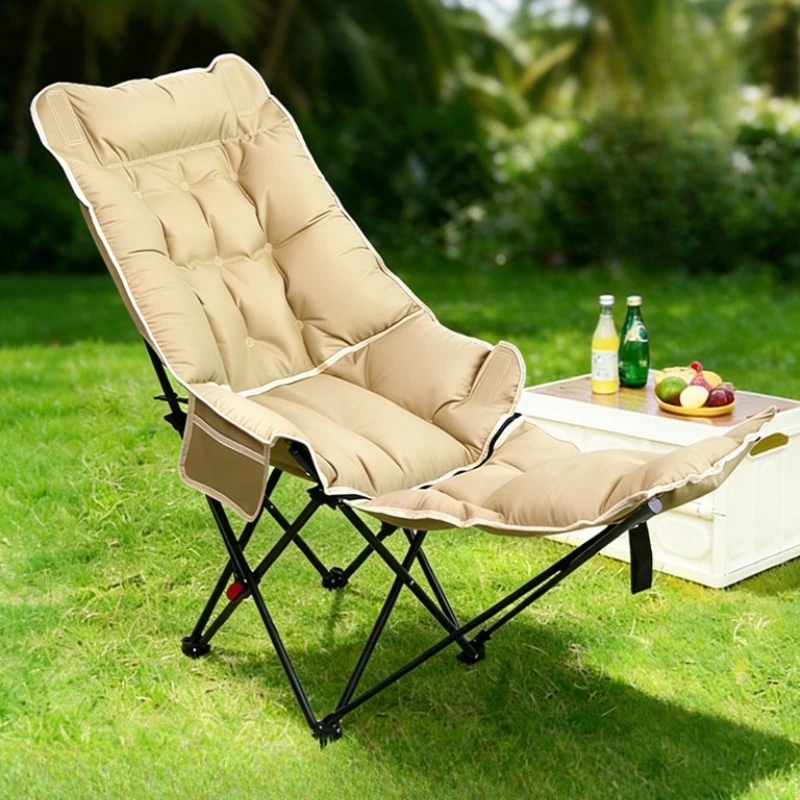 

modern portable Camping chair comfortable soft ergonomic beach chairs folding leisure backrest sillas de playa outdoor furniture