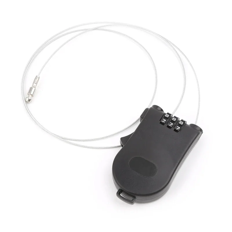 Retractable Wire Rope Password Lock Combination Coded Locker Outdoor Keyed Padlo 594A