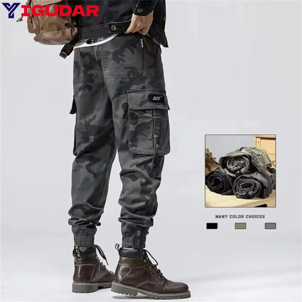 

Men Joggers Pants Multi-pocket Elastic Waist Harem Pants Men Hip Hop Streetwear Sweatpants Pencil Pants Techwear