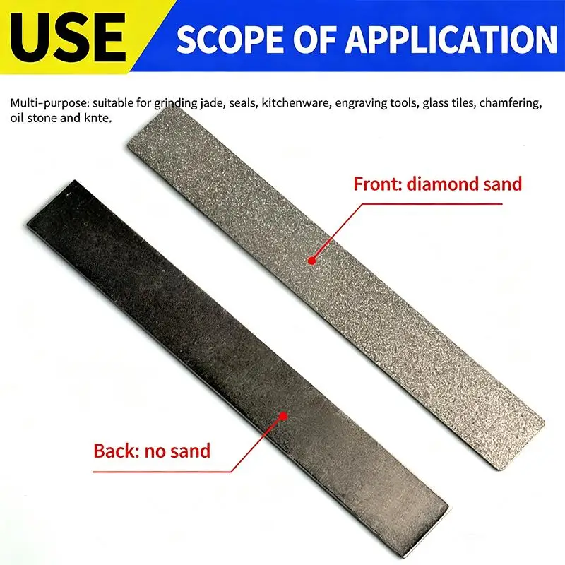 Diamond Grinding Polishing Strip Electroplated Anti Rust 80-3000Grit 150x20mm for Woodworking Tool Sharpening
