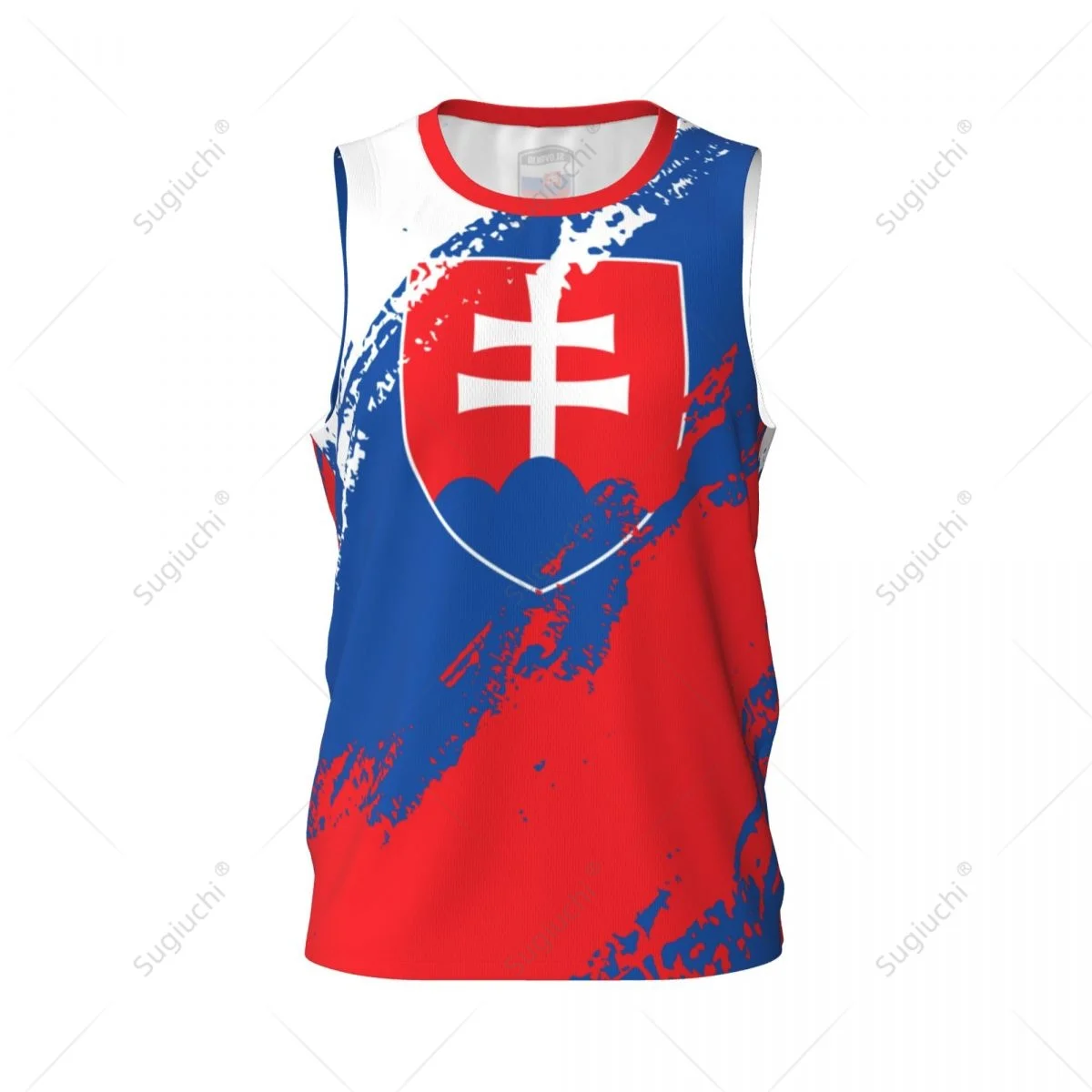 Men Basketball Sports Slovakia Flag Running Fitness Multifunction Jersey Sleeveless shirt Custom Name Nunber Exclusive