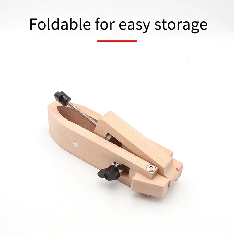 Hand-Sewn Wood Clamp Adjustable Clamping Table Top Rotating Foldable Leather Suture Fixing Frame Durable Easy Install