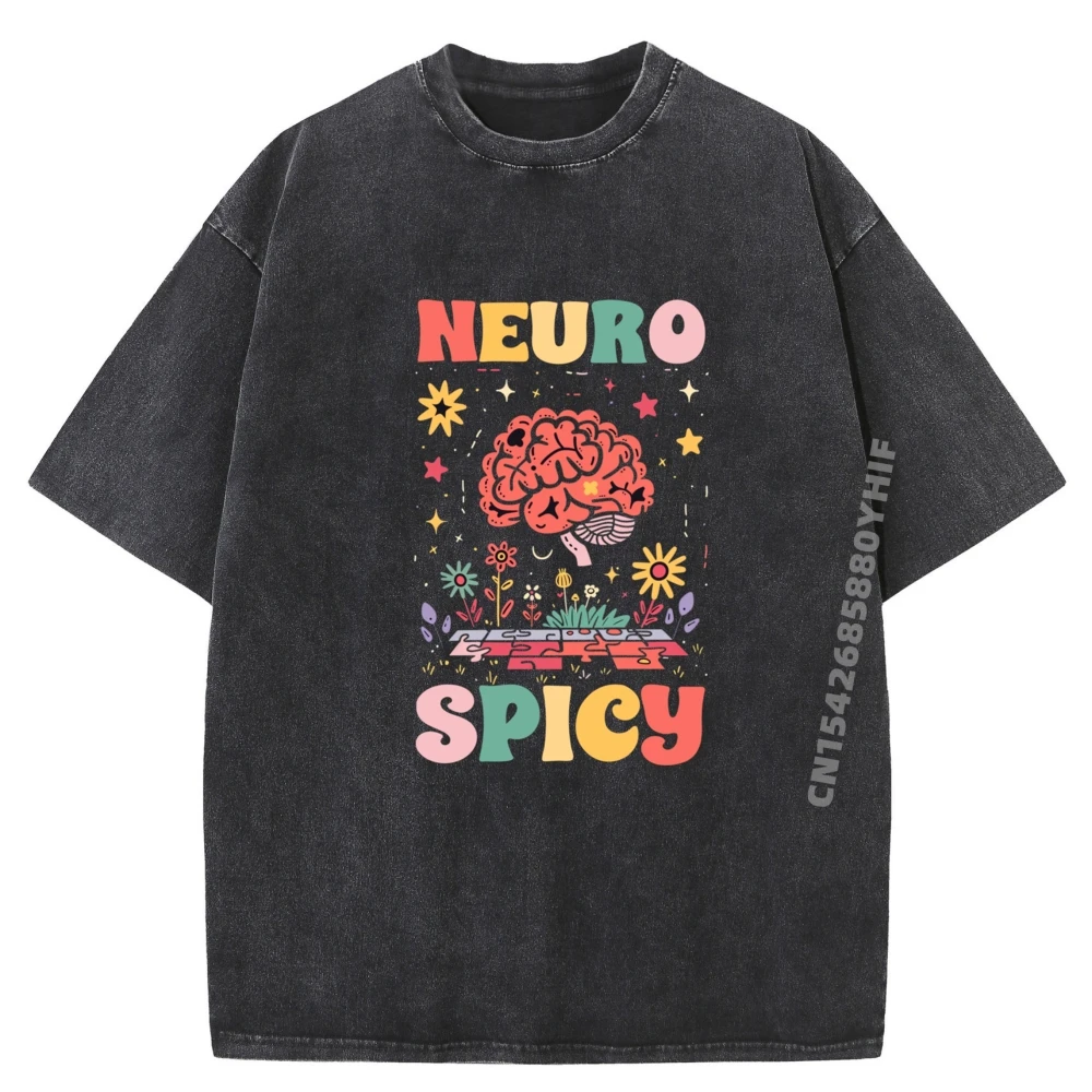 

Neurodiversity Neurospicy Neuro Spicy Neurospicy Christian Tshirt Men Fashionable and Trendy Washed New Shirts And T-Shirts