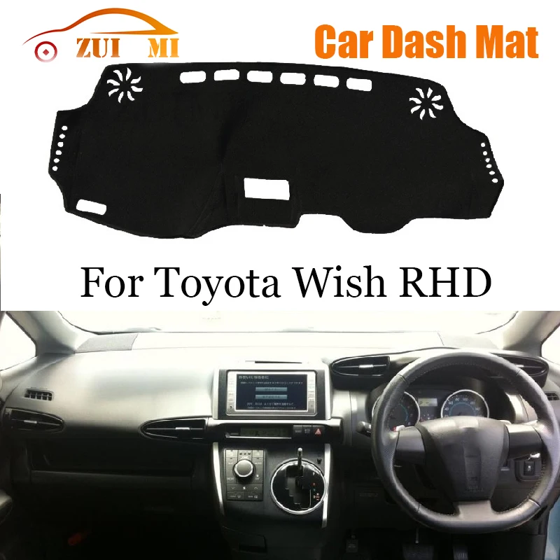 ZUIMI Dashboard Cover Dash Mat Dashmat For Toyota Wish LHD RHD Dash Board Cover Pad Sun Shade