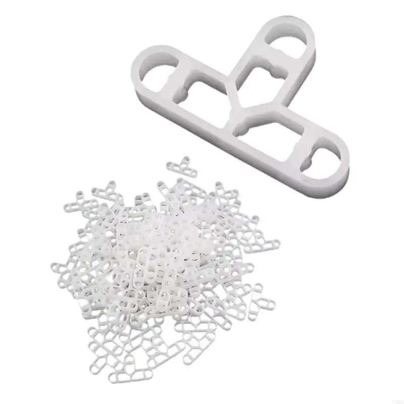 Y5GD 100pcs Reusable Tile Positioning Tool Long Service Tile Positioning Spacers set Ensure Consistent Placement Plastic