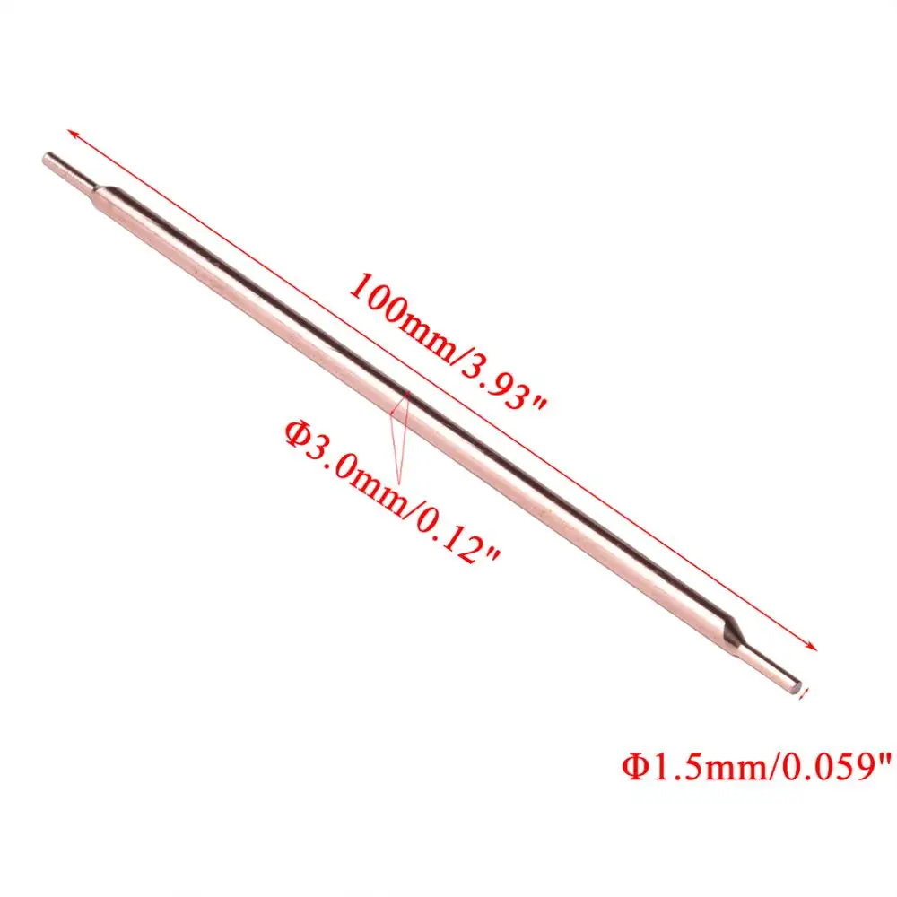 Dual Head Spot Schweißen Pin 1.5*3*100mm Alumina Kupfer Elektrode Spitze Füße Nadel Lithium-Batterie Schweißen maschine Zubehör